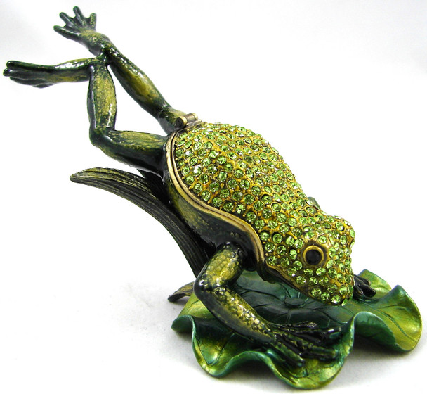 Jeweled "Leaping Frog" Box 5"