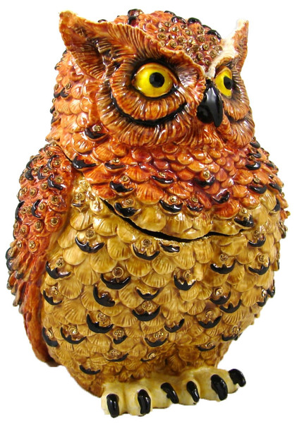 Jeweled "Owl" Box 5 1/2"
