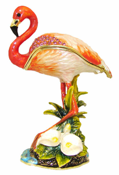 Flamingo Jeweled Box 4"