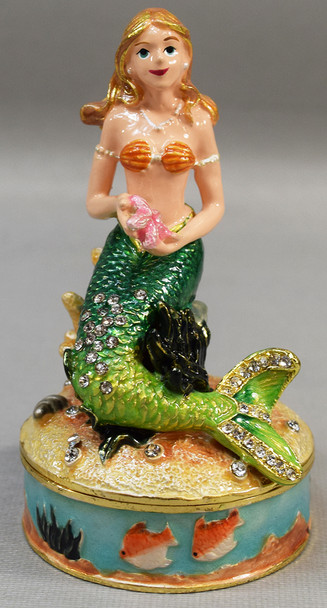 Mermaid Jeweled Box 3"