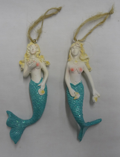 Mermaid Ornament 2 asst 5"