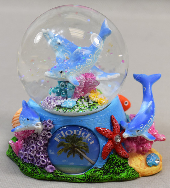 Dolphin 65mm Snow Globe w/Emblemtic