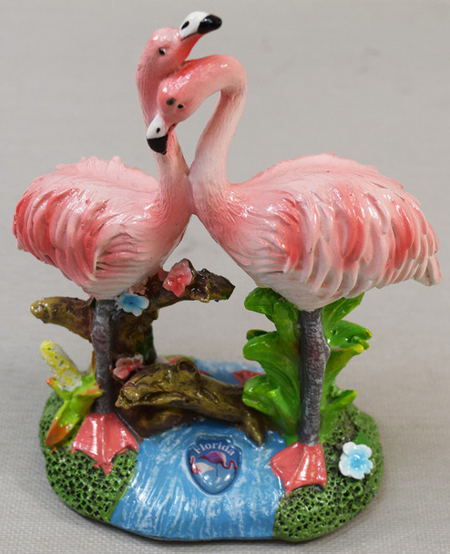 Flamingo Figurine 3 1/2" w/Shield