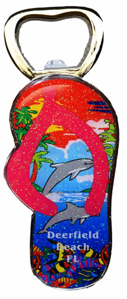 Bottle Opener Magnet - Dolphin 4"