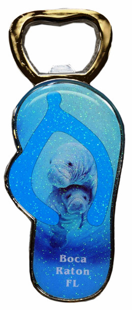 Bottle Opener Magnet - Manatee 4"
