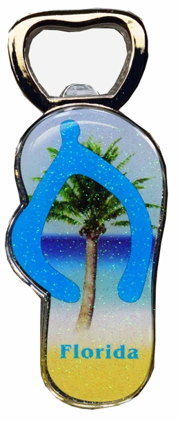 Bottle Opener Magnet  - Palm 4"