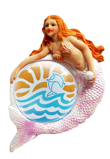 Mermaid 30mm Emblem Magnets 2 3/4"