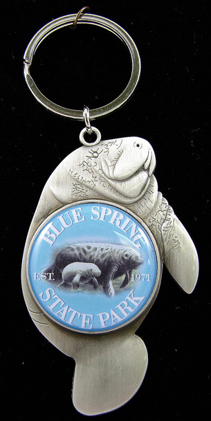 Manatee 30mm Emblem Keychain 2 1/2"