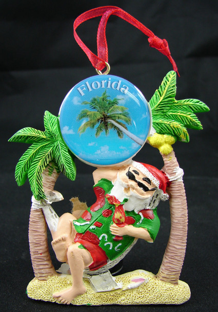 Christmas Ornament 30mm - Santa Hammock 3 1/4"