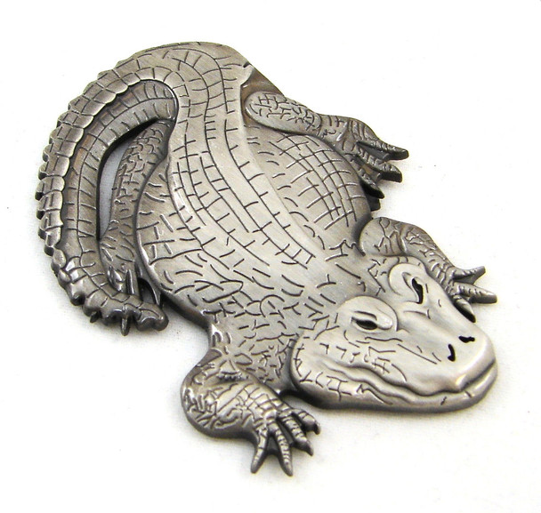 Gator Magnet Pewter Plate 2 1/2"