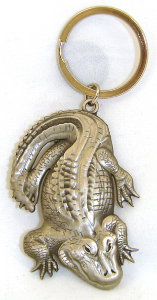 Gator Keychain Pewter Plate 3 1/2"