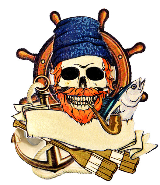 Pirate Wheel Magnet 3"