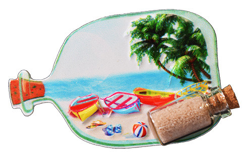 Bottle Jar w/ Sand Bottle 3 1/4"