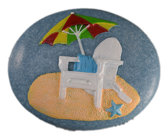 Pebble Stone Magnet Beach Chair 3 3/4"
