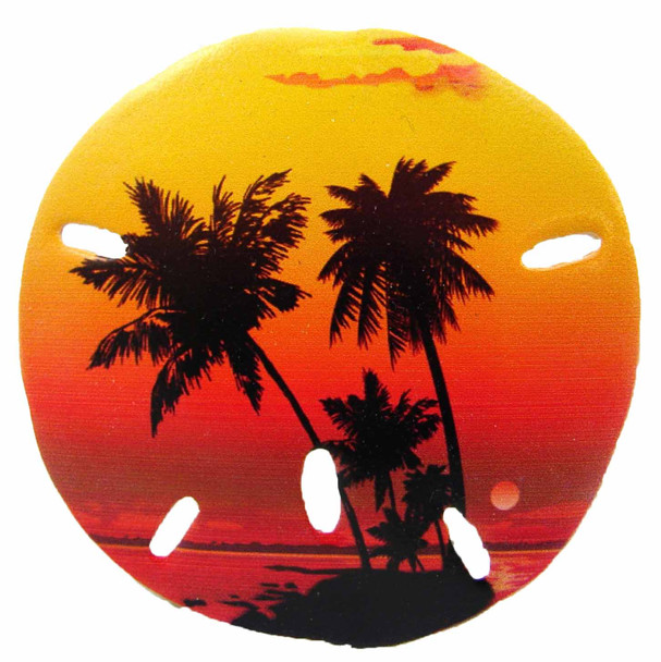 Sand Dollar Magnet (Palm Sunset) 3"