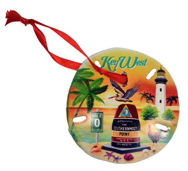 Sand Dollar Key West Ornament 3"