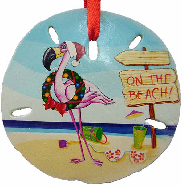 Christmas Sand Dollars - Flamingo 3"