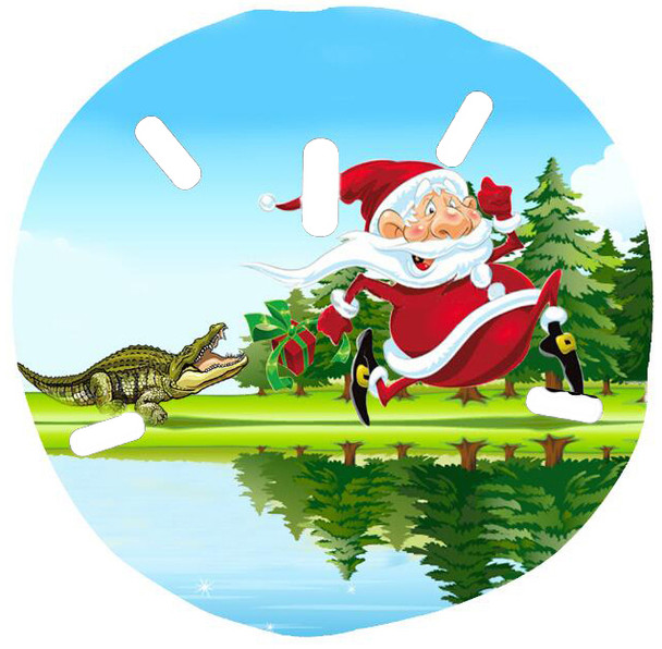 Christmas Sand Dollars - Santa Run From Gator