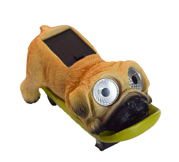 Dog Skateboard Garden Light 6"