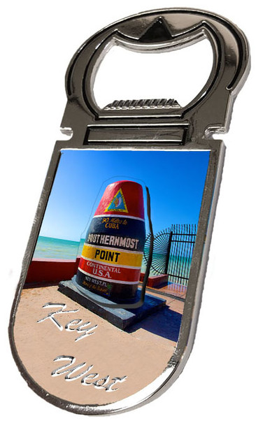Southern Most Point Foil Bottle Opener Magnet