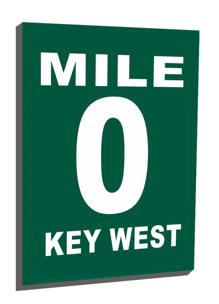 0 Miles Key West Foil Magnet 2 1/2" X 3 1/2"