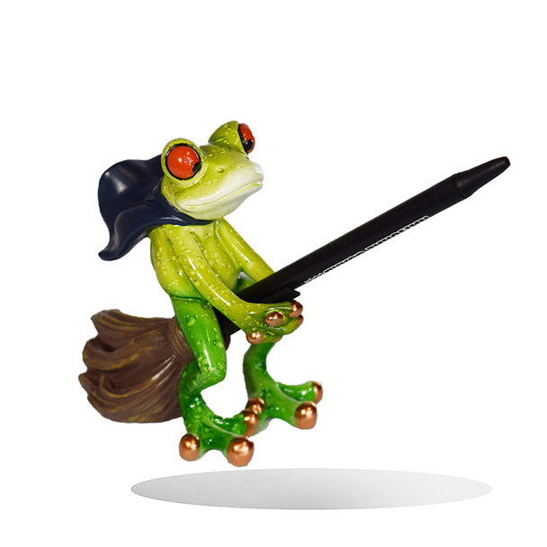 Wizard Frog Pen Holder 4"