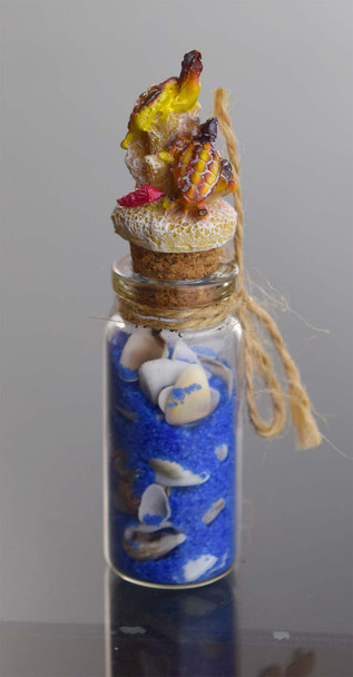 Sea Turtle  Sand Bottle Magnet