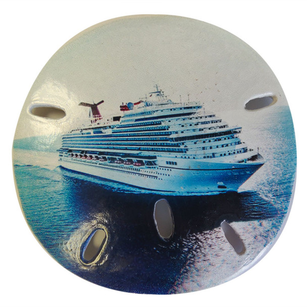Cruise Ship Sand Dollar Magnet  3"