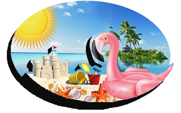 Double Epoxy Foil Flamingo Magnet