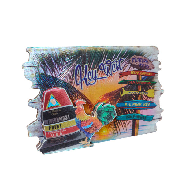 DBL Foil MDF Magnet - Key West Collage