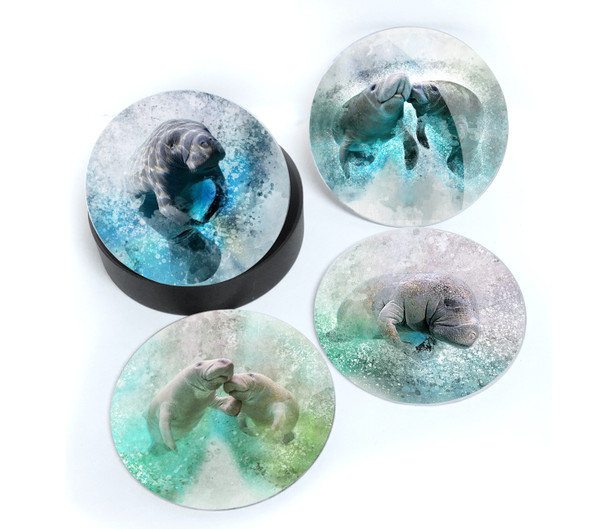 Manatee Coaster Set 4