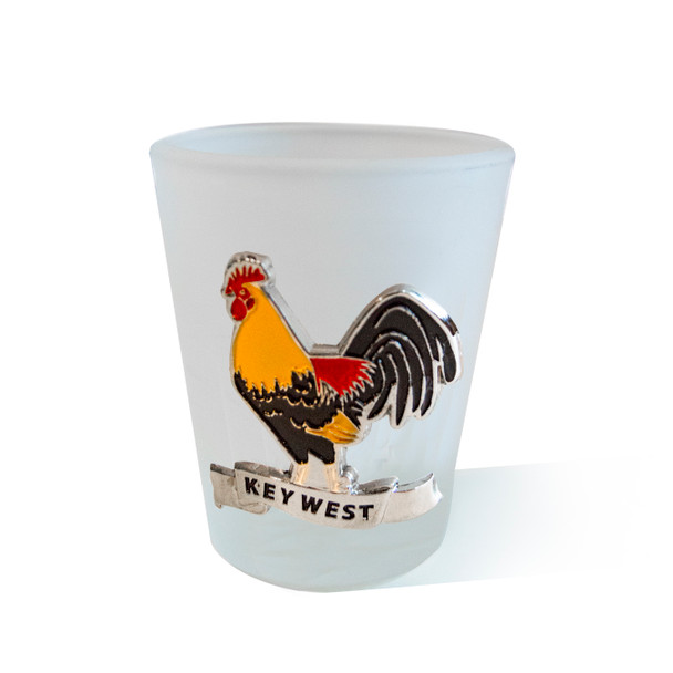 Foil Key West Rooster Metal Enamal Shot glass
