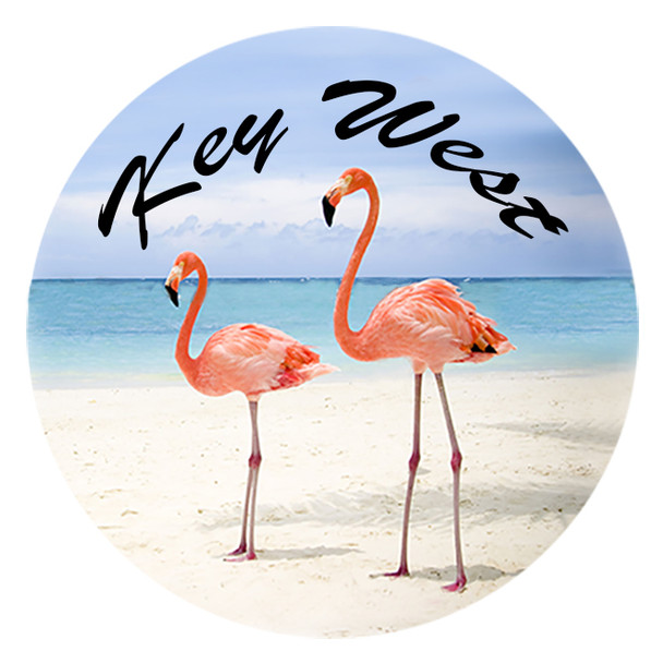 Glass Magnet Flamingo - Key West