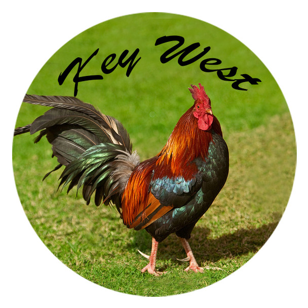 Glass Magnet Rooster - Key West