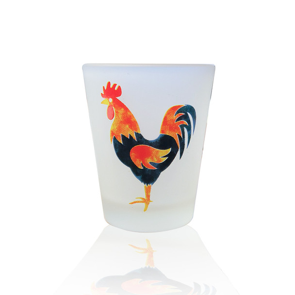 Rooster Shot Glass 2 1/2" x 1 1/2"