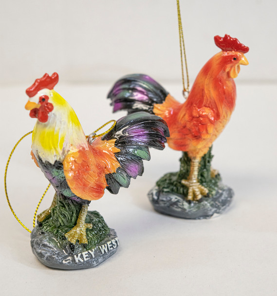 Rooster Ornament-Key West 3" x 3 1/2"