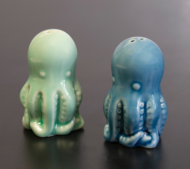 Octopus Ceramic Salt Pepper Set 3"