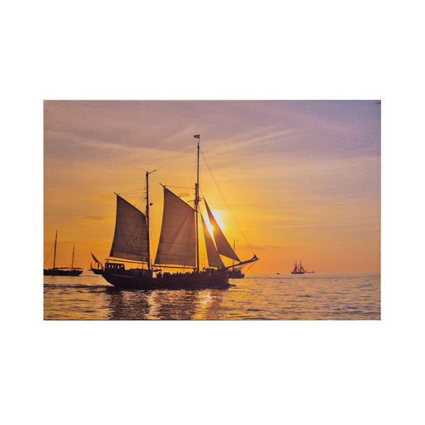 LED Canvas Sailboat with Timer