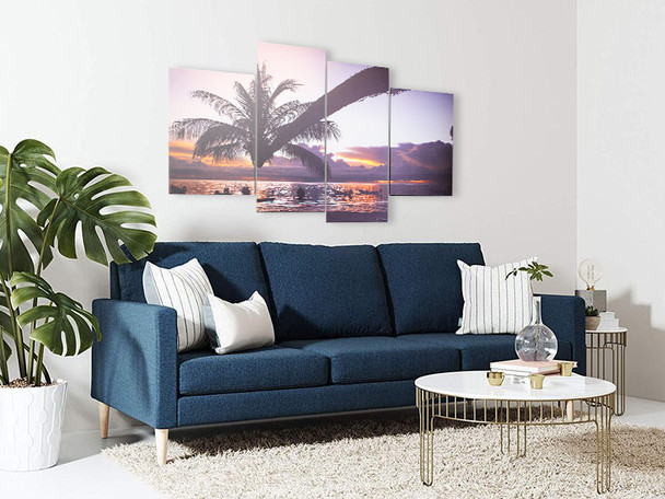 Palm Sunset Canvas 4 PCS SET