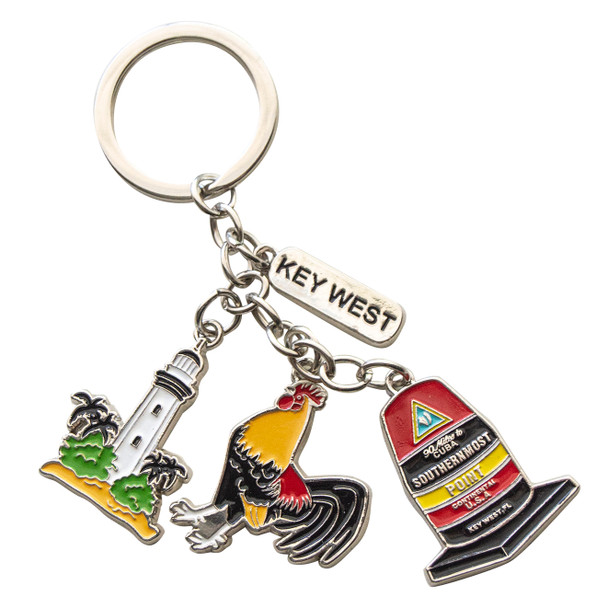 Key West Key Chain with Charms