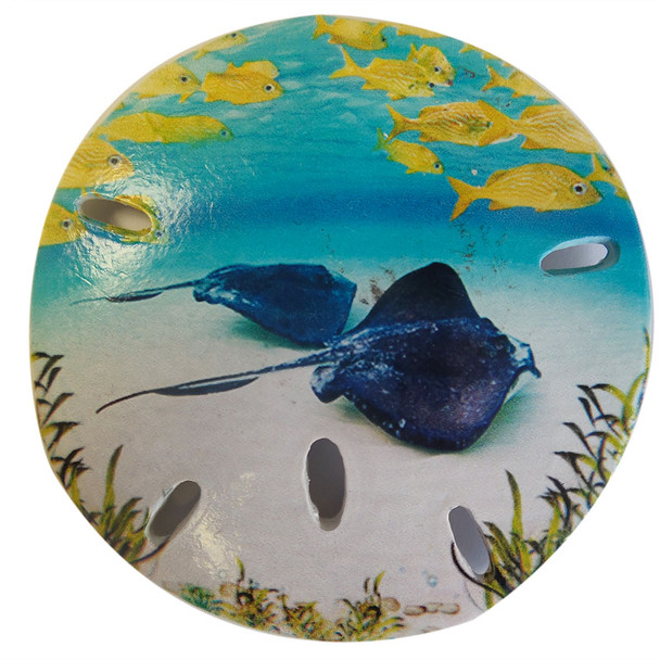 Sand Dollar Stingray Ornament 3"