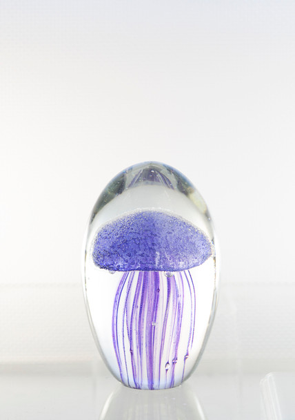 Glass Jellyfish Purple 4 1/4"