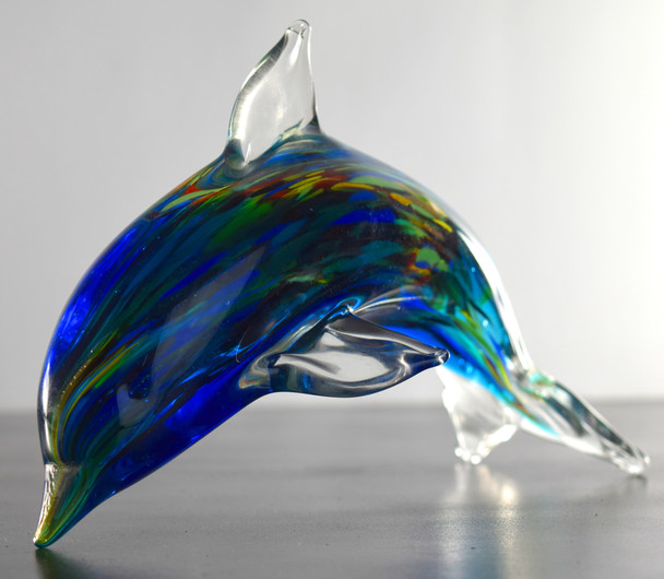 Glass Dolphin 8"
