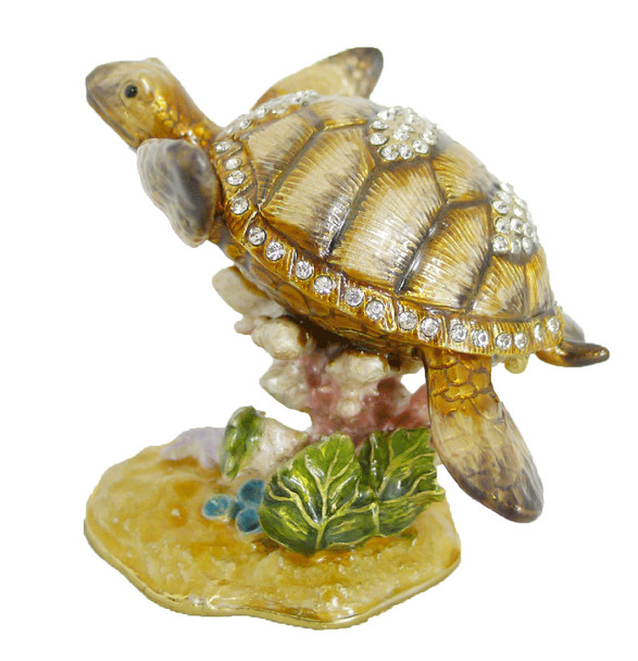 Jeweled "Sea Turtle" Box 2.75"