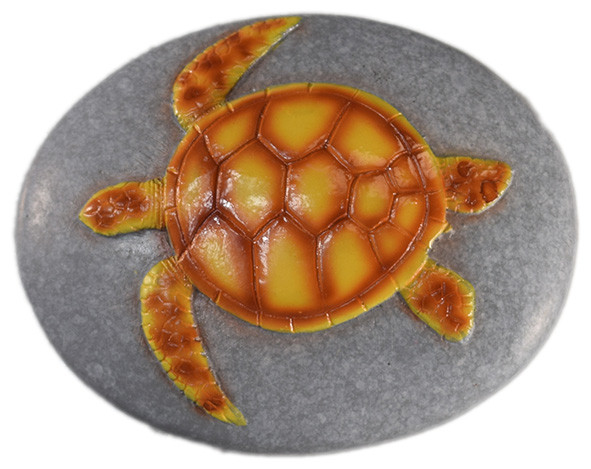 Pebble Stone Magnet Sea Turtle 3 3/4"
