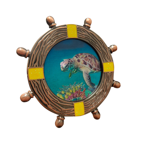 Ship Wheel Foil With Turtle