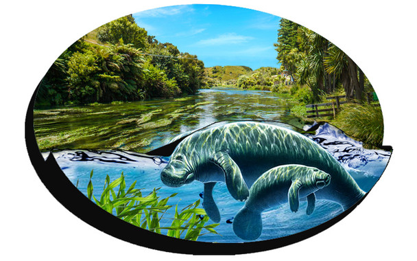 Epoxy Foil Manatee Magnet