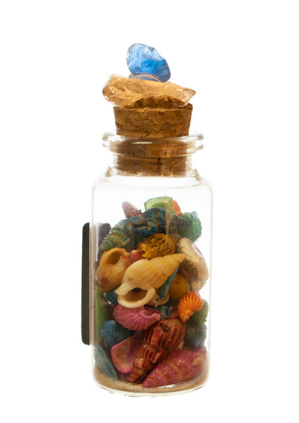 Glass Magnet  w/ Sea Glass 3.5"