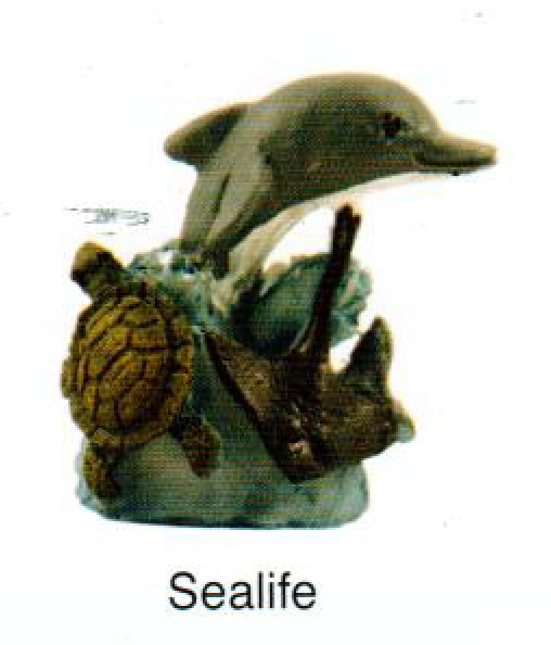 Glass Magnet  w/ Sea Life Topper 3.5"