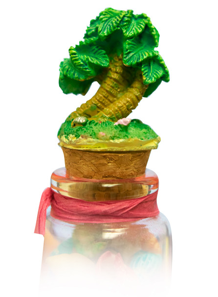 Small Bottle w/ Palm Topper 4"